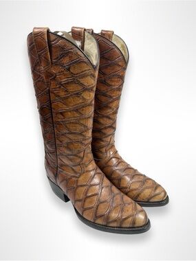 RUDEL x BOTAS ROY vintage 90s anteater print western boots